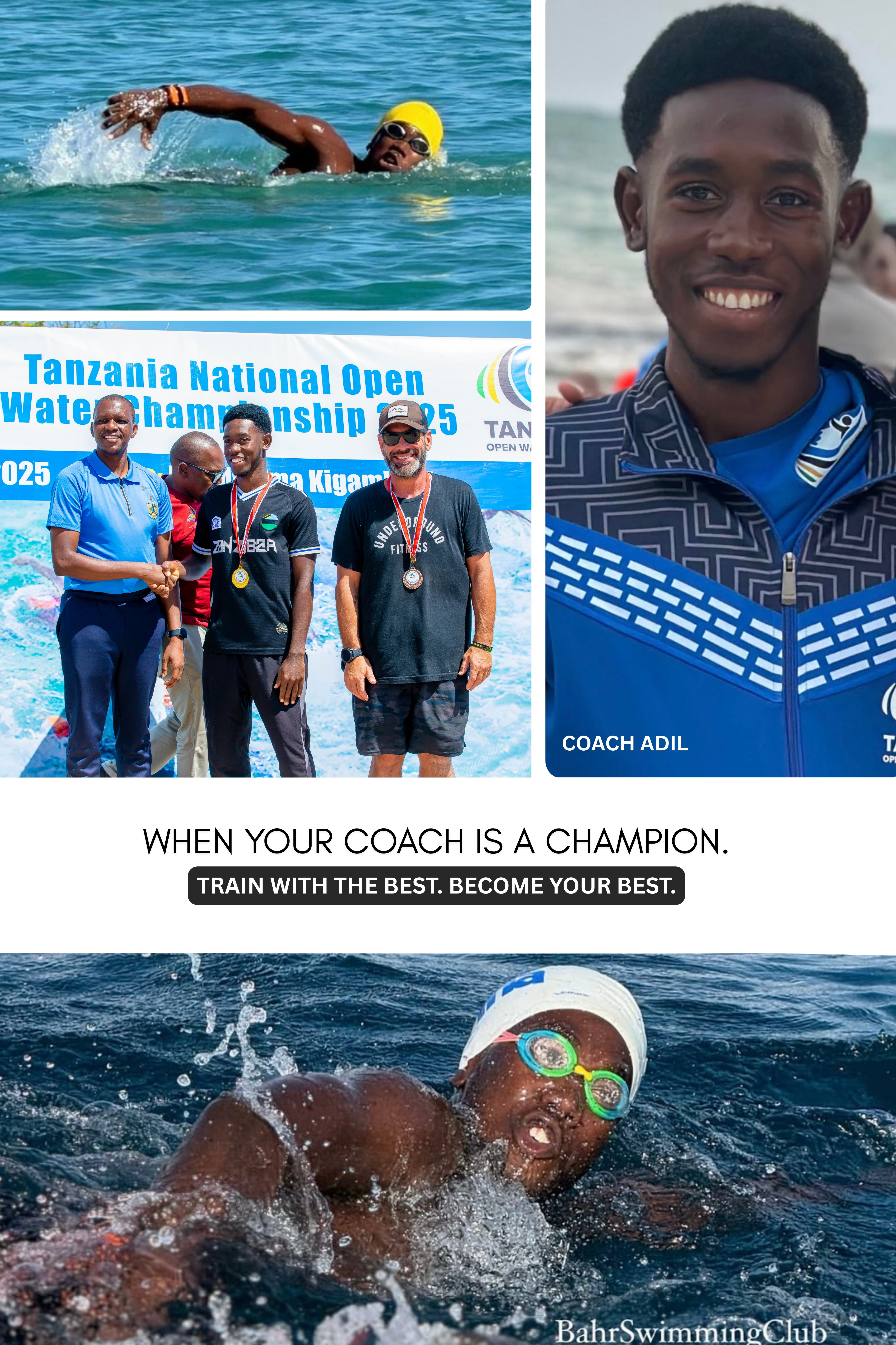 Coach Adil, Tanzania National Open Water Champion 2025